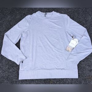 Vuori Sweater Mens Large Ponto Performance Platinum Heather Long Sleeve Knit